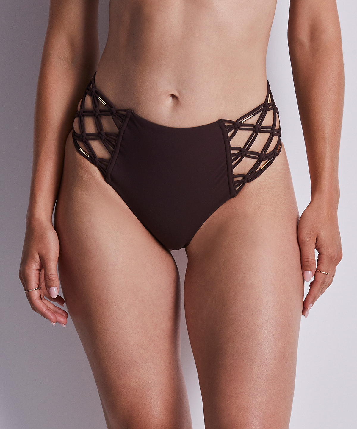 aubade-gipsy-muse-bas-de-maillot-taille-haute-henna image 5