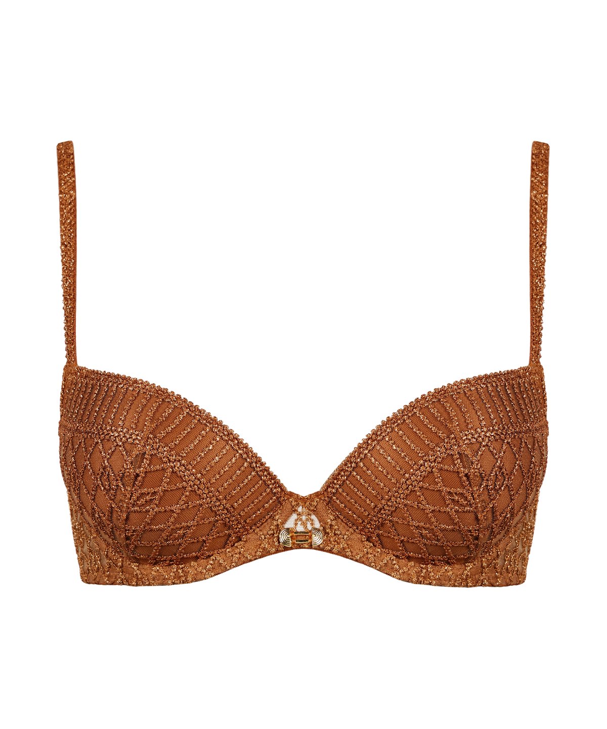 aubade-stardust-dream-soutien-gorge-push-up-coques-amber-gold image 1