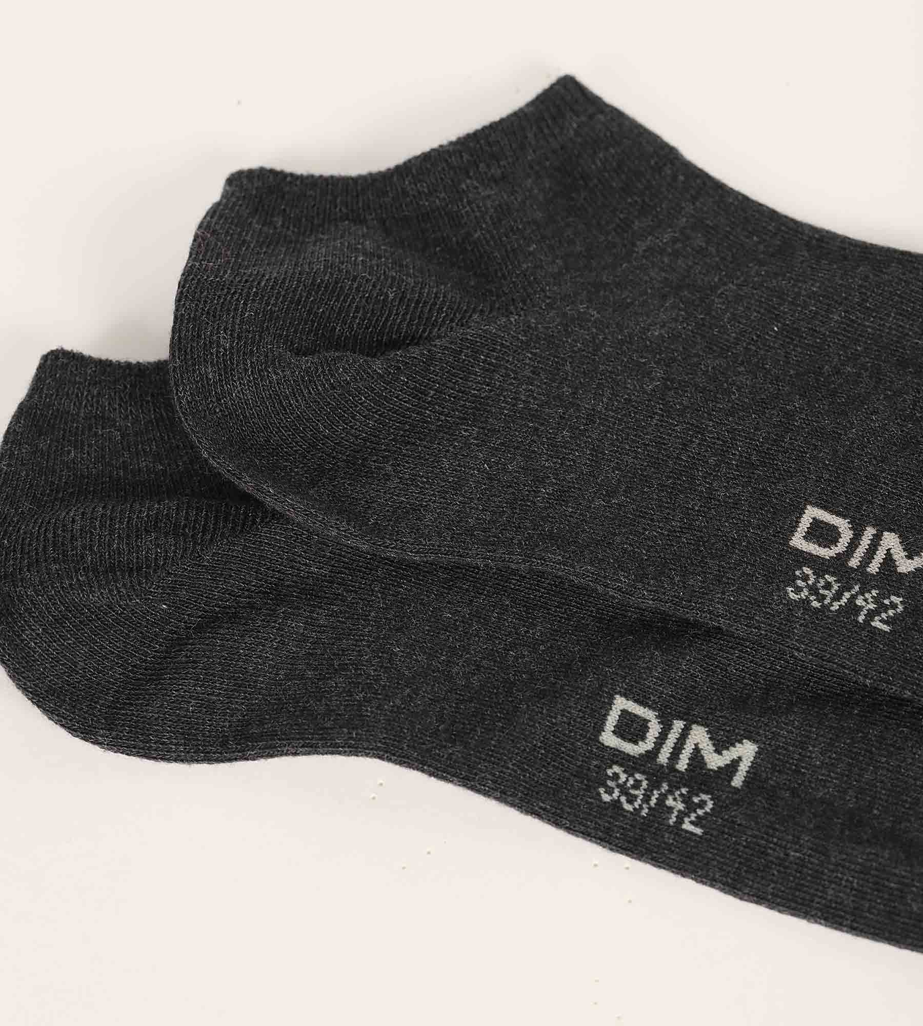 dim-coton-lot-de-3-paires-de-chaussettes-courtes-homme-noir image 3