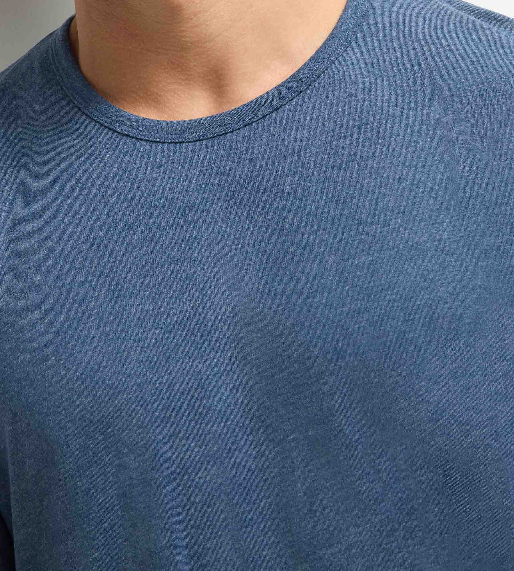 dim-homme-jersey-ensemble-pyjama-short-bleu-m-lange image 3
