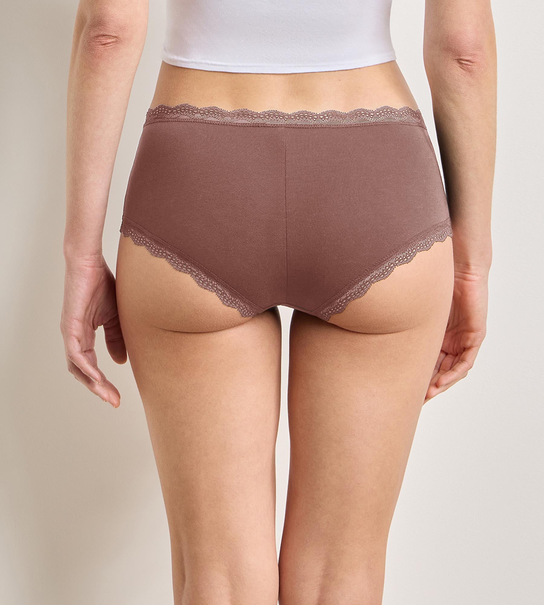 dim-daily-coton-dentelle-shorty-lot-de-2-cendre image 2