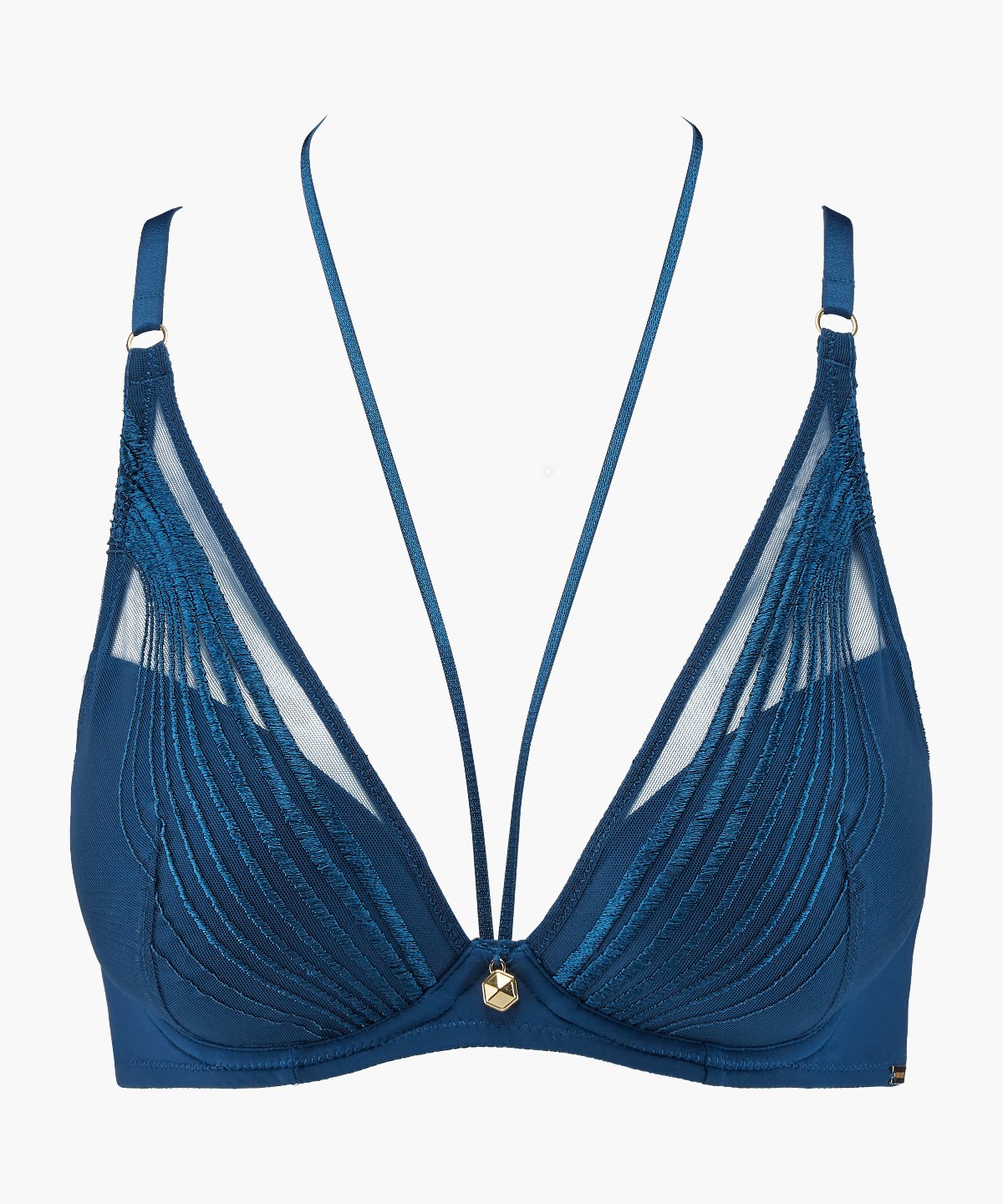 aubade-sumptuous-waves-soutien-gorge-plunge-foulard-imperial-blue image 1