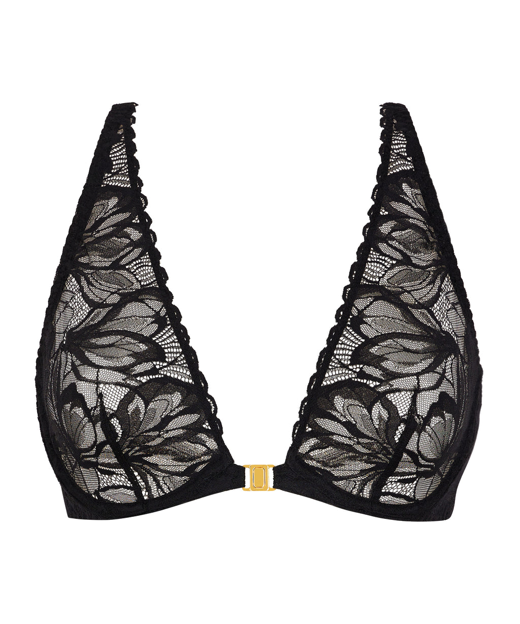aubade-after-hours-triangle-noir-soutien-gorge-triangle-ultra-plongeant-en-dente image 1