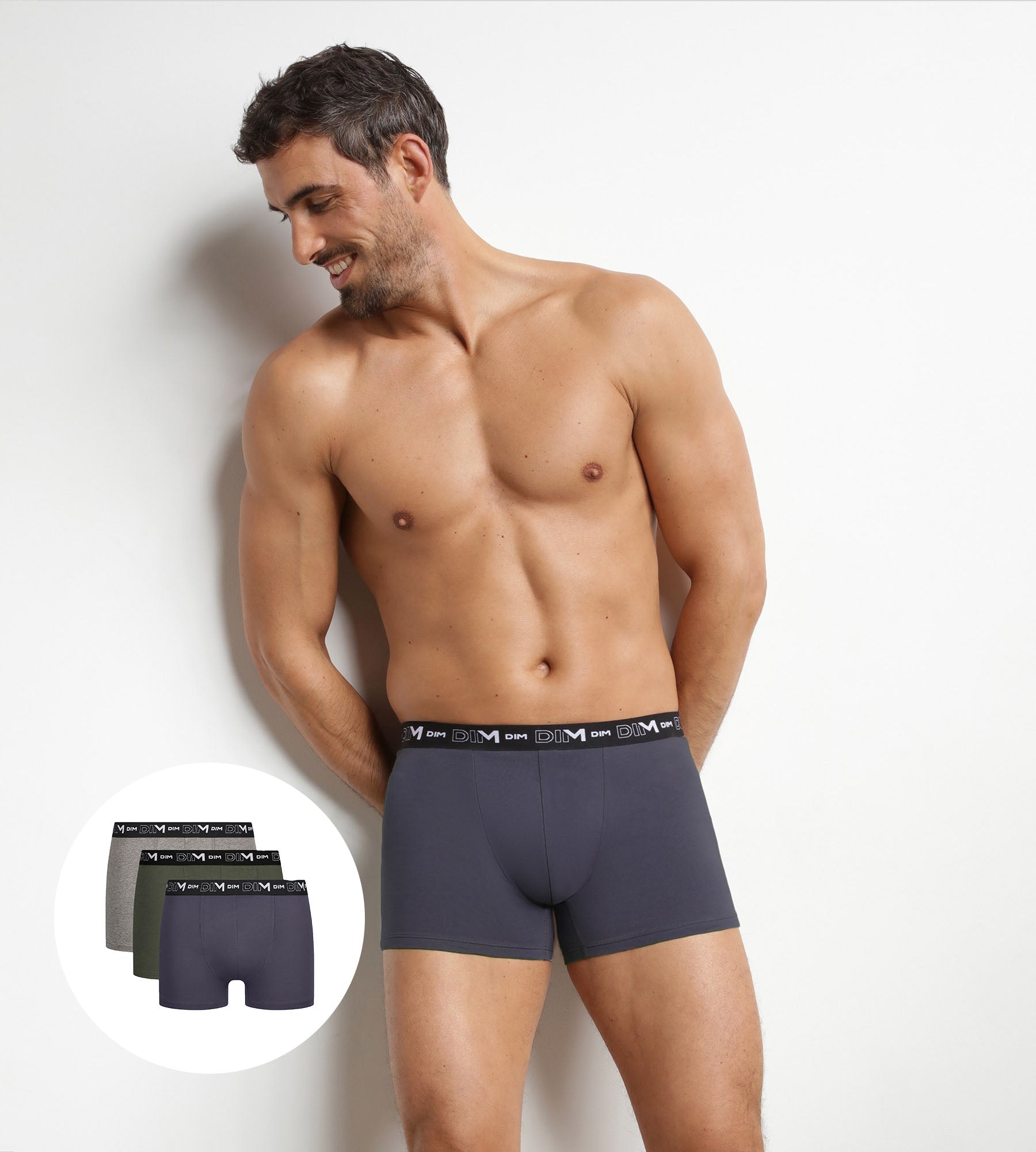 dim-lot-de-3-boxers-homme-coton-stretch-terrien image 1