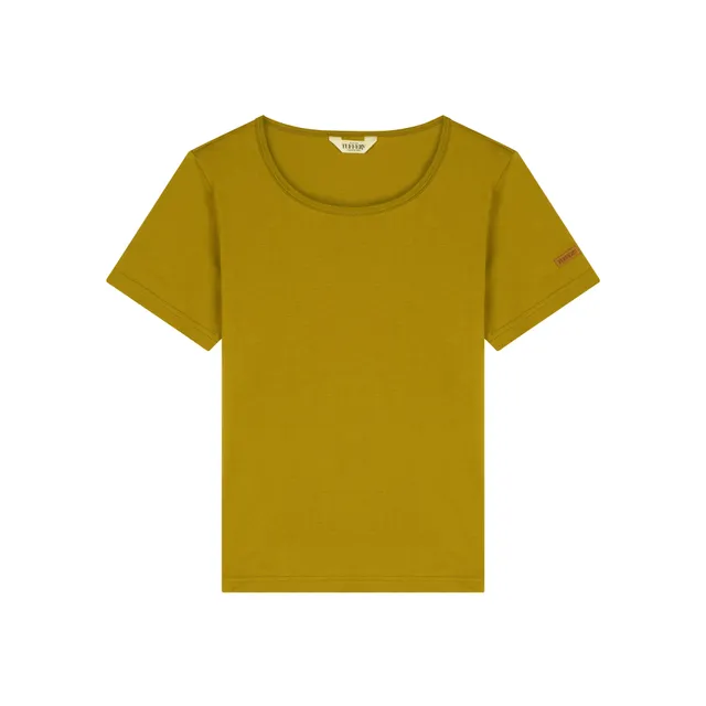 atelier-tuffery-t-shirt-femme-col-rond-olive-100-coton-bio image 1