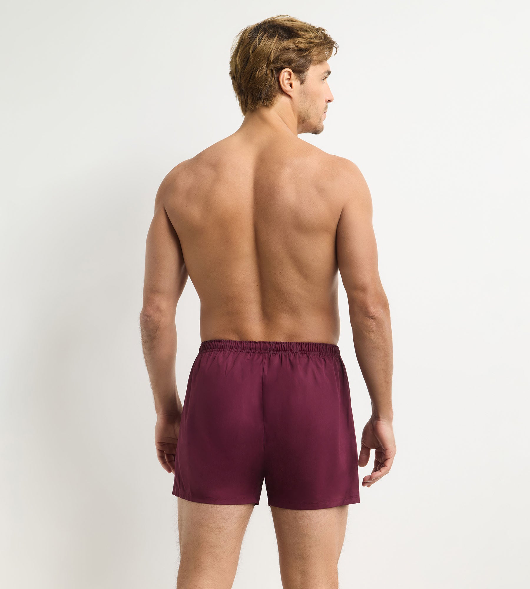 dim-coton-stretch-lot-de-2-cale-ons-homme-bleu-marine-et-rouge image 2