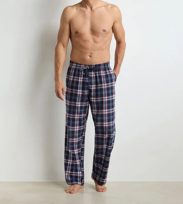 dim-flannel-pantalon-long-homme-tartan-bleu image 1