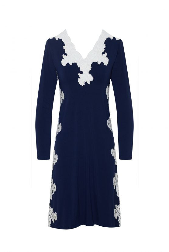 cadolle-chemise-de-nuit-modal-bleue image 1