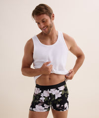 aubade-homme-boxer-magnolia-noir-floral-2 image 2