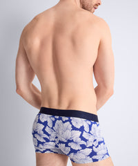 aubade-homme-boxer-trunk-ink-flower-bleu-marine image 5