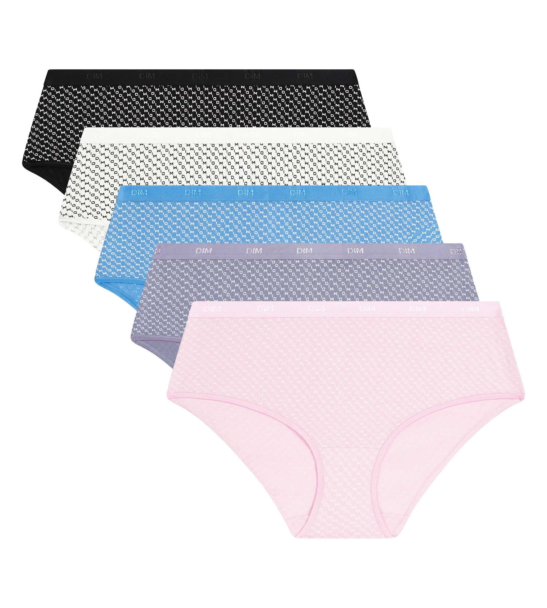 dim-les-pockets-lot-de-5-boxers-femme-coton-stretch-logo image 5