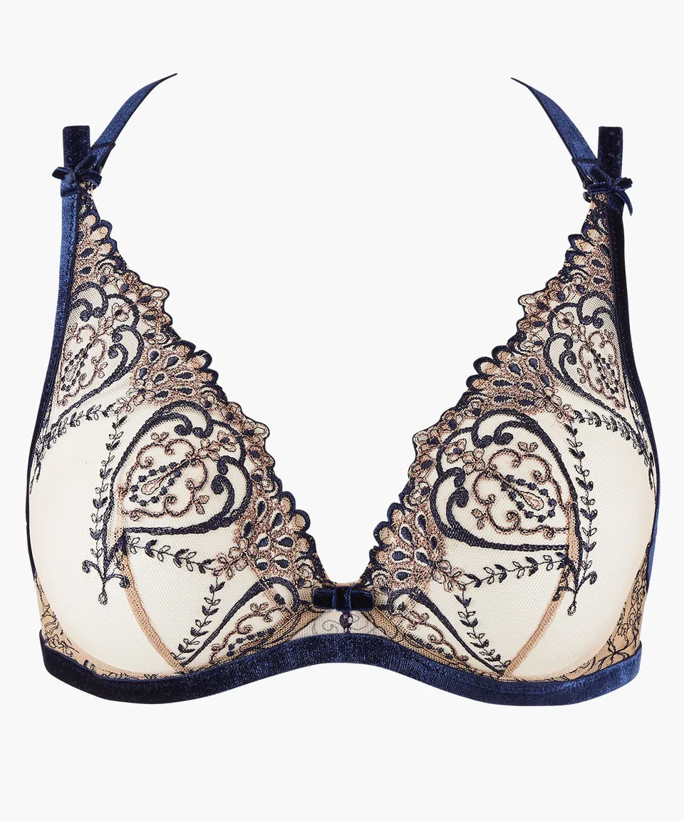 aubade-coeurs-enlac-s-soutien-gorge-triangle-avec-armatures-nightfall image 1