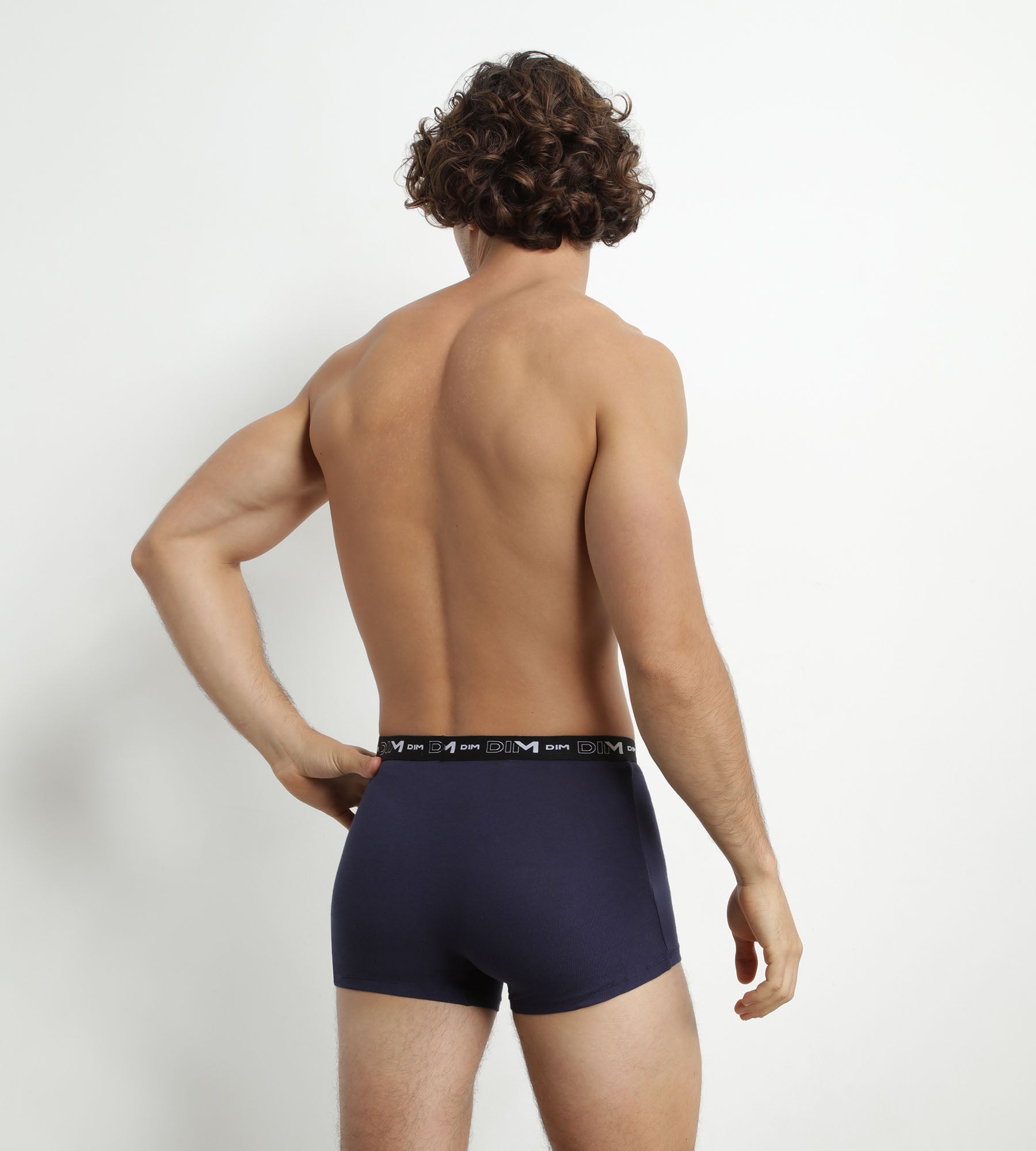 dim-lot-de-2-boxers-homme-coton-stretch-rouge-bleu-d6596t2 image 2
