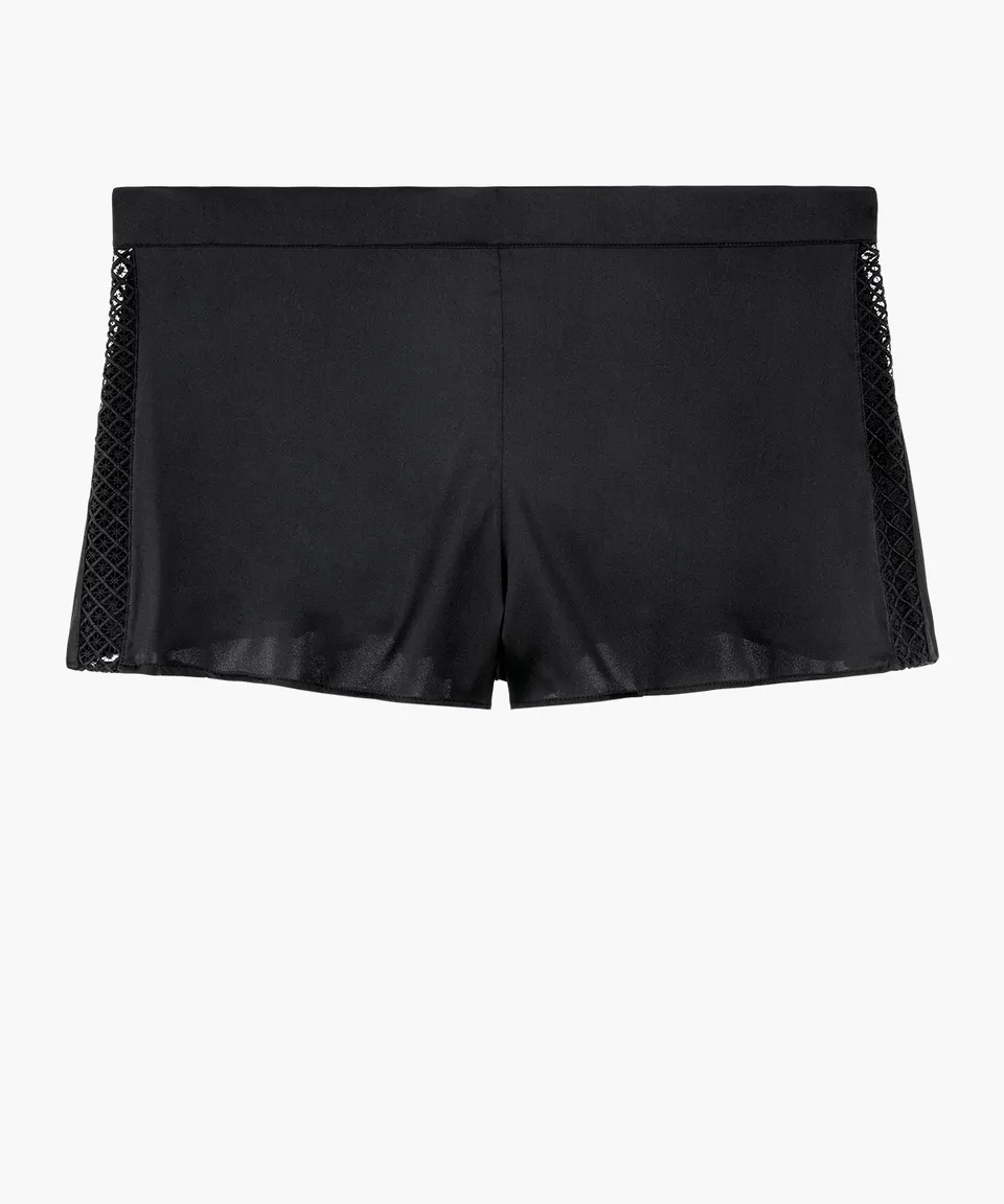 aubade-silk-desire-shorty-noir image 1