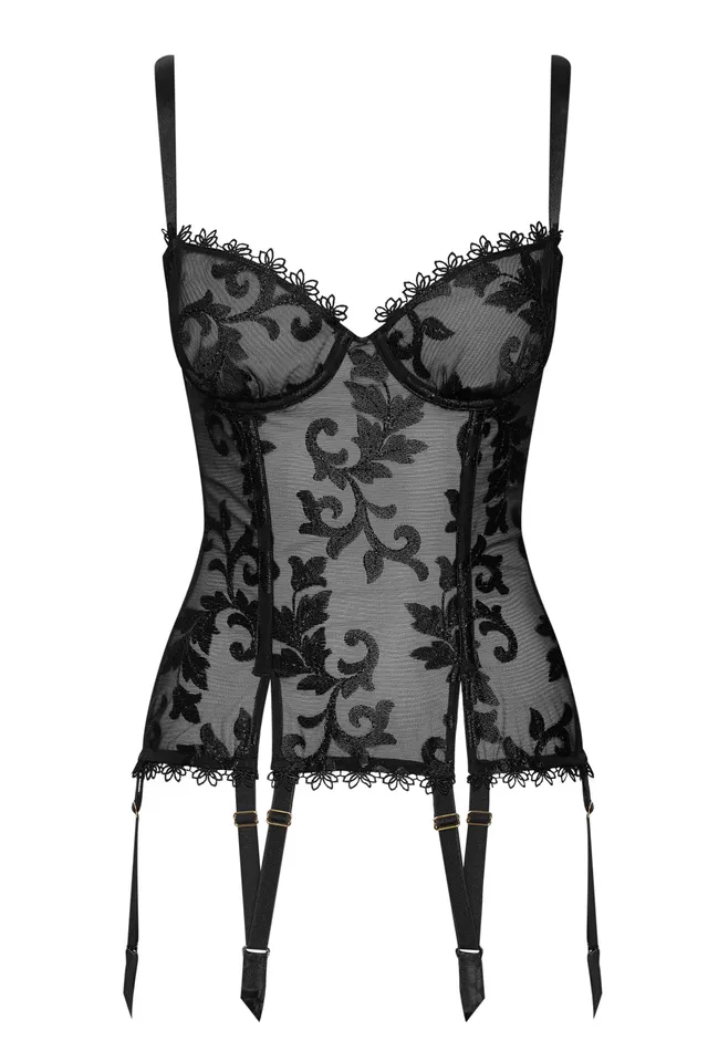 cadolle-salsa-corset-noir-branchage-tulle-brod image 1