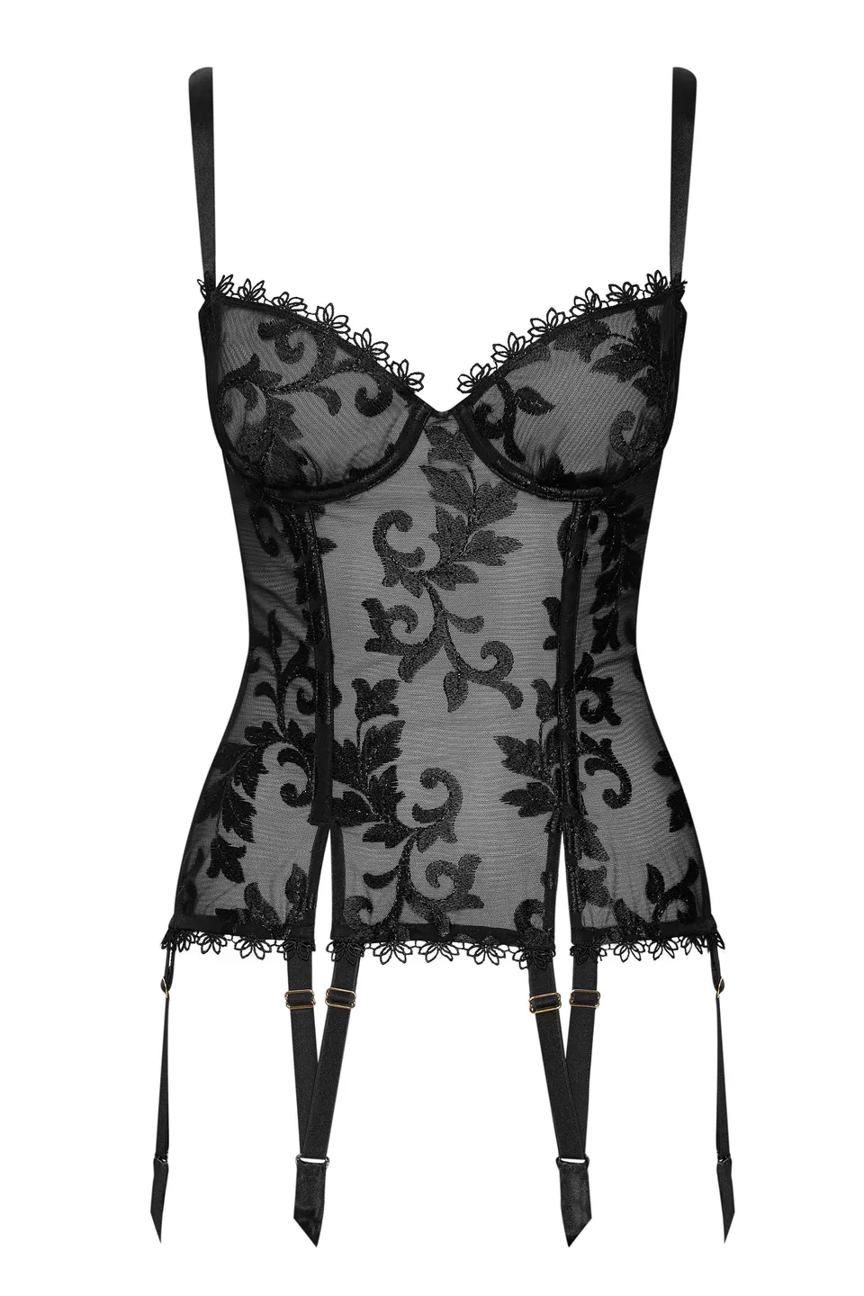 cadolle-salsa-corset-noir-branchage-tulle-brod image 1