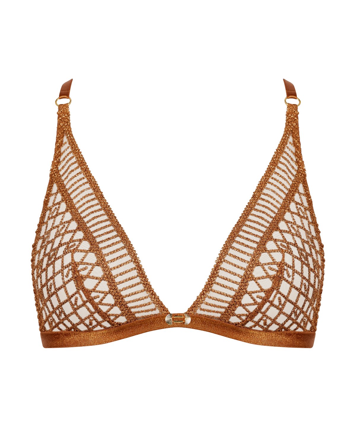aubade-stardust-dream-soutien-gorge-triangle-bralette-amber-gold image 3