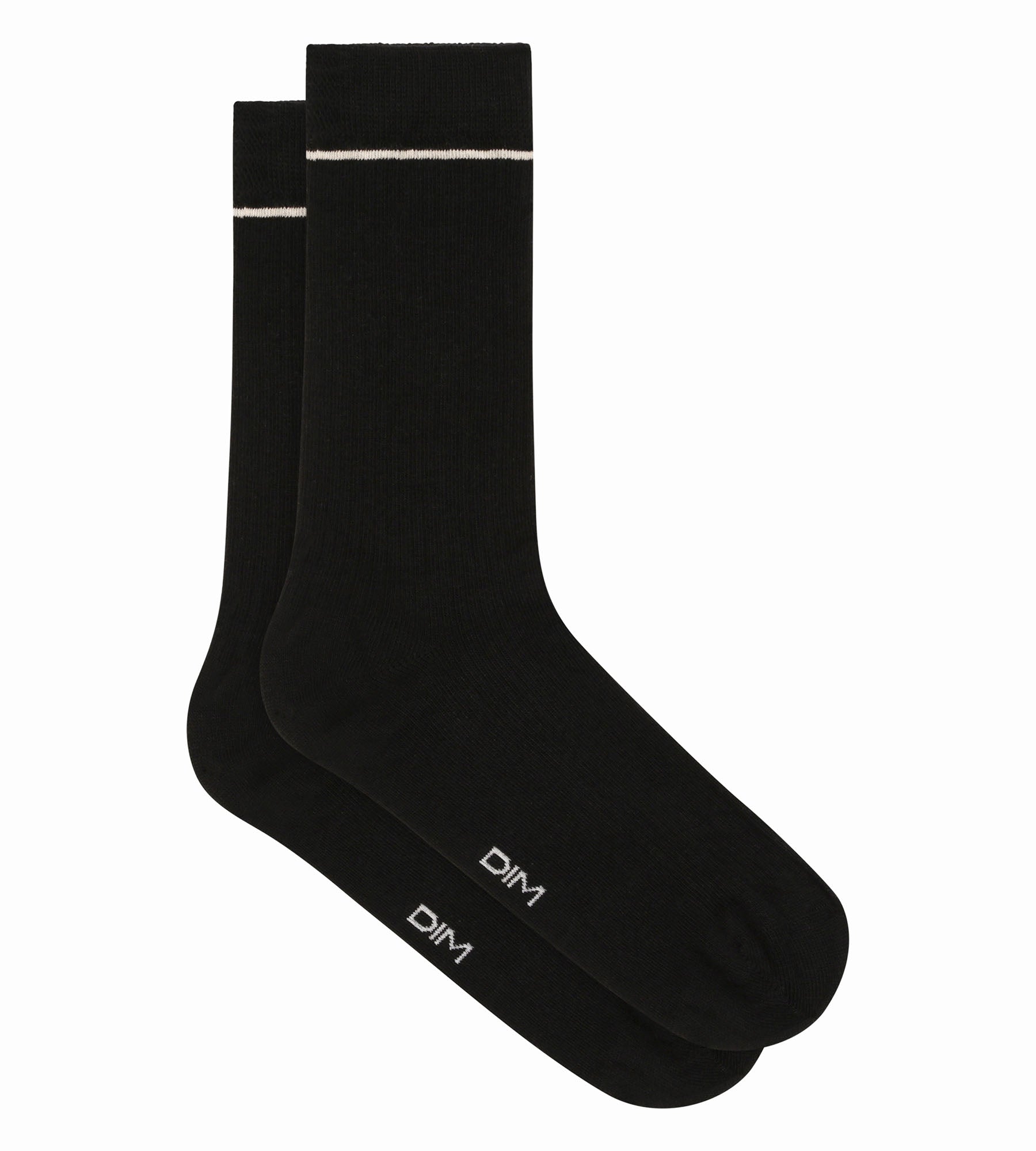 dim-icons-chaussettes-unisexe-coton-c-tel-noir-ligne-cr-me image 3