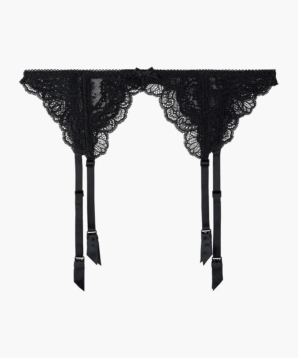 aubade-danse-des-sens-porte-jarretelles-noir-dentelle-transparente-basques-en-ga image 1
