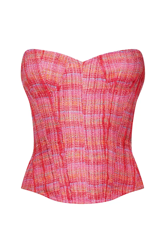 cadolle-victoria-corset-rose-en-tweed-la-age image 1
