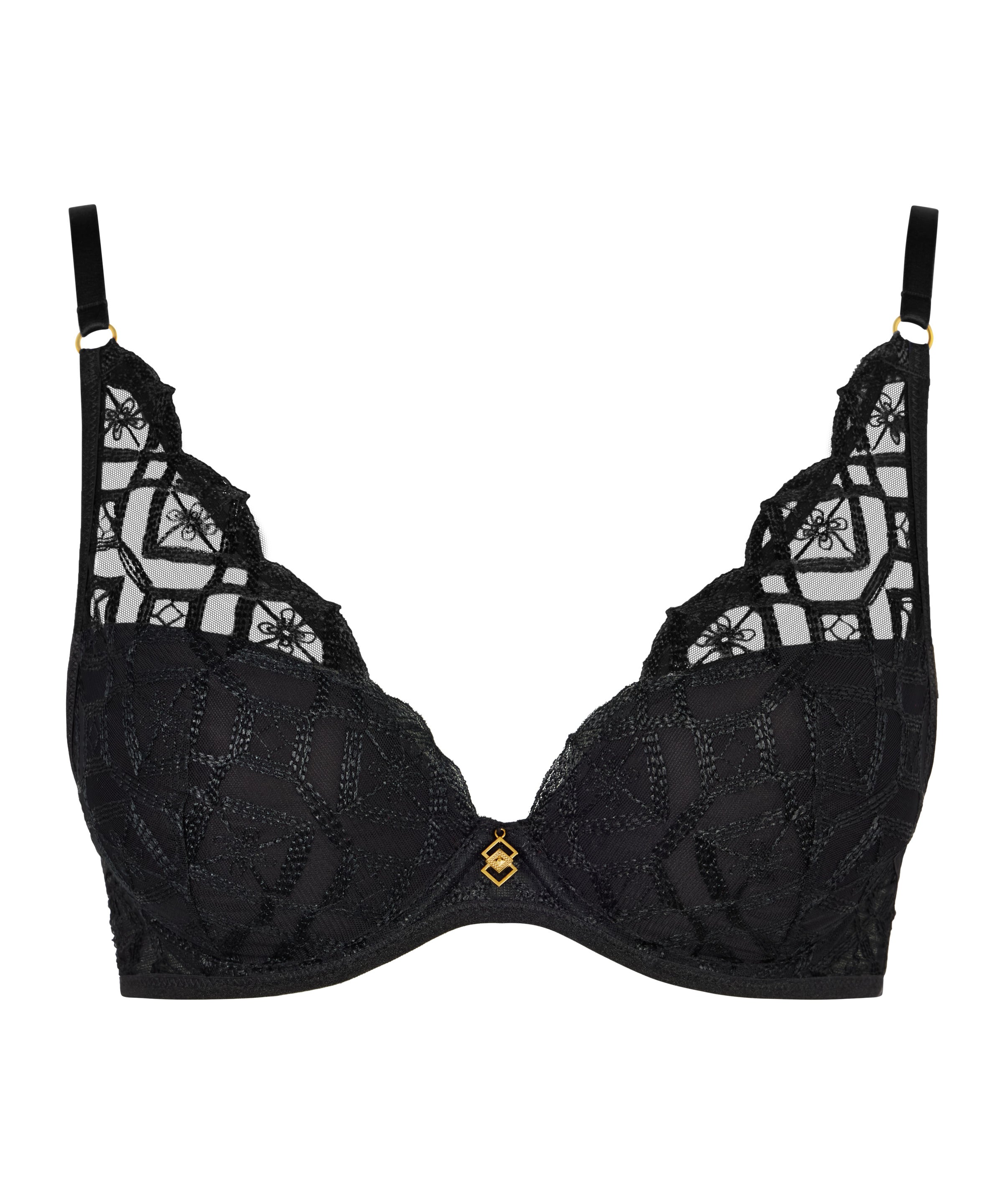 aubade-sense-of-illusion-soutien-gorge-plunge-foulard-black image 3