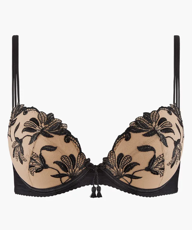 aubade-lovessence-soutien-gorge-push-up-coussinets-tulle-recycl-noir image 1