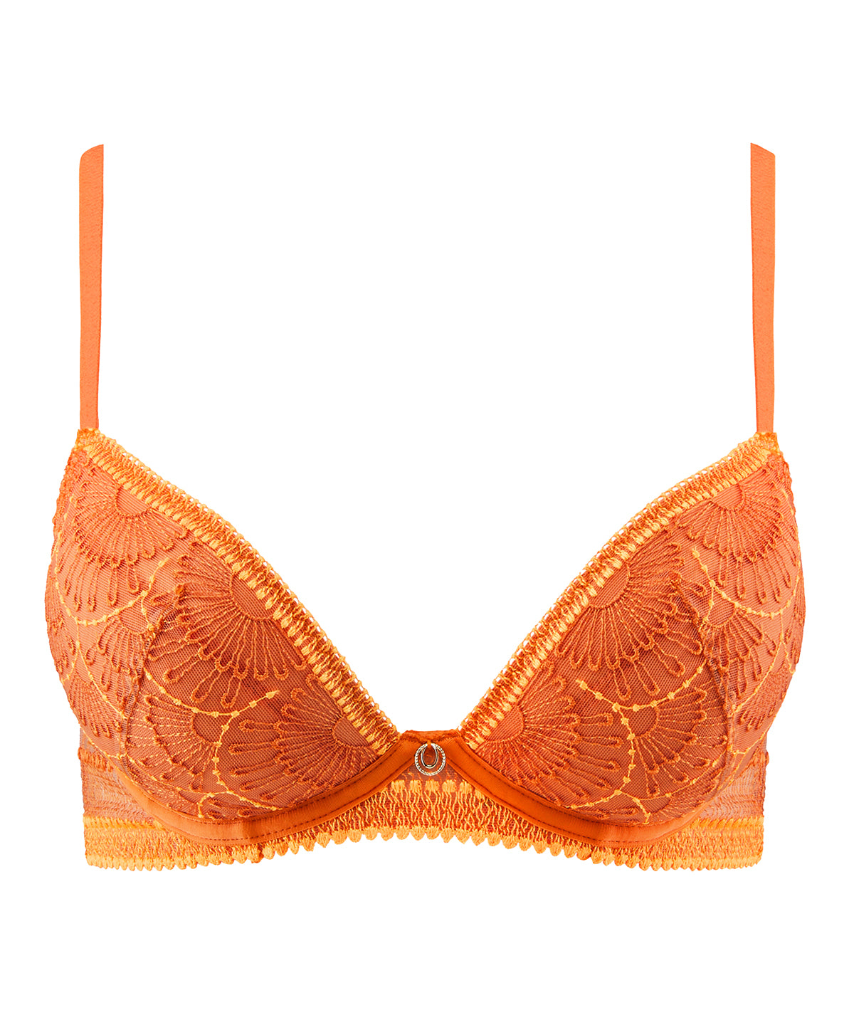 aubade-pure-vibration-soutien-gorge-push-up-plunge-orange-pulp image 1