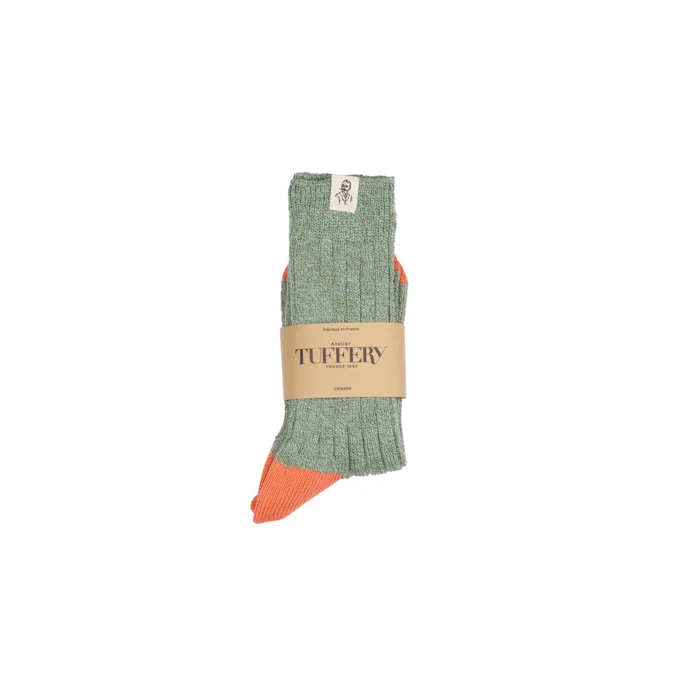 atelier-tuffery-chaussettes-paisses-unisexes-vertes image 1