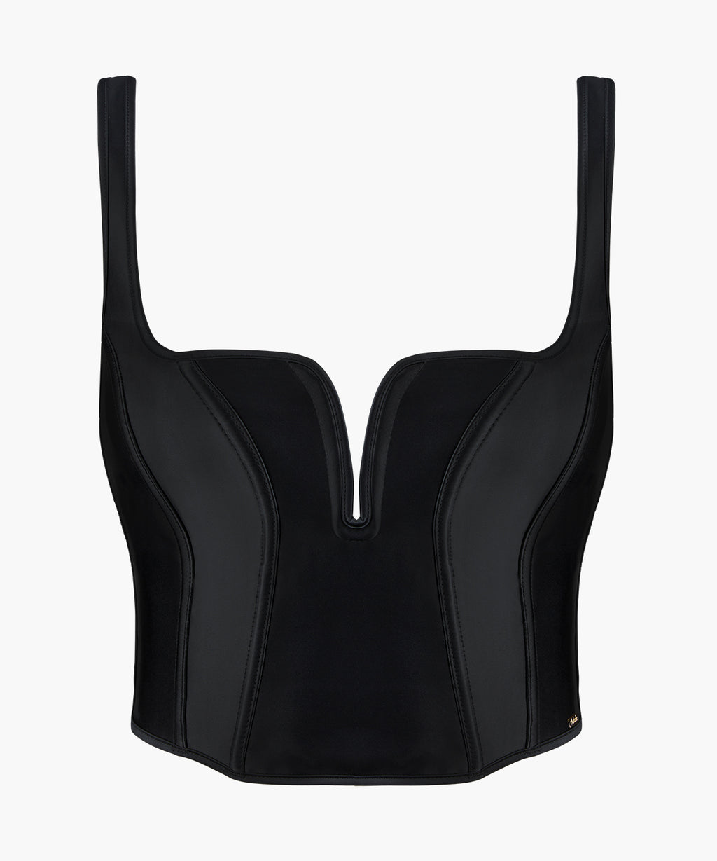 aubade-iconic-allure-bustier-satin-noir image 1
