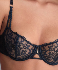 aubade-satin-memories-demi-corbeille-bleu-deep-sea image 7
