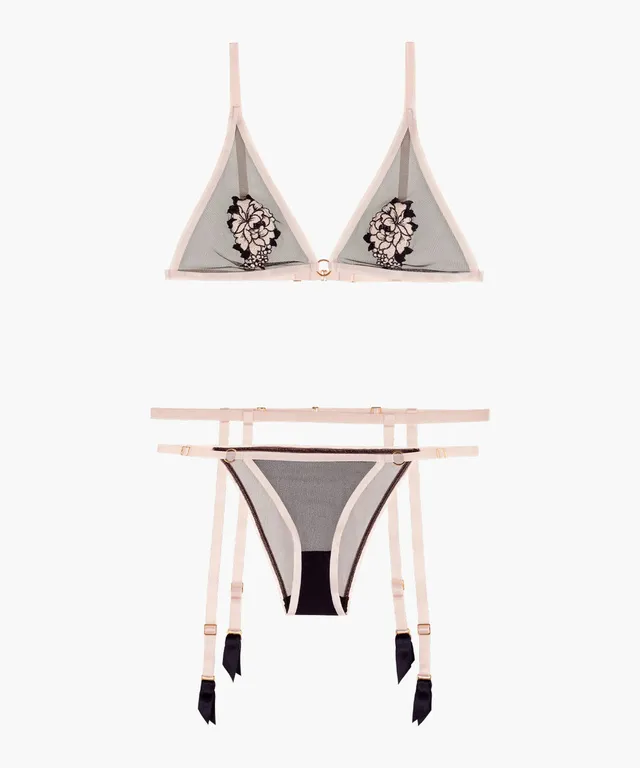 aubade-bo-te-d-sir-ensemble-3-pi-ces-fleurs-ch-ries-rose-confidentiel image 1