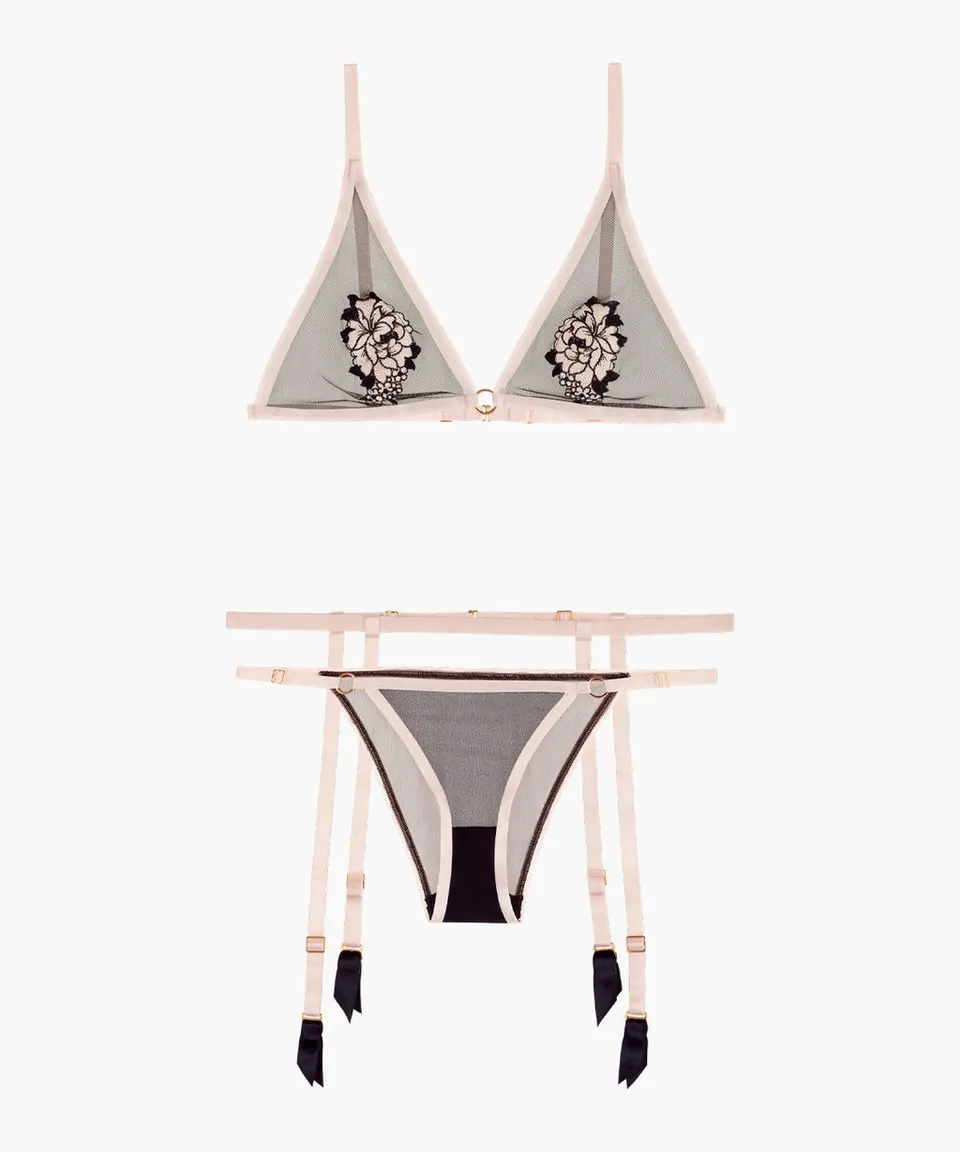 aubade-bo-te-d-sir-ensemble-3-pi-ces-fleurs-ch-ries-rose-confidentiel image 1