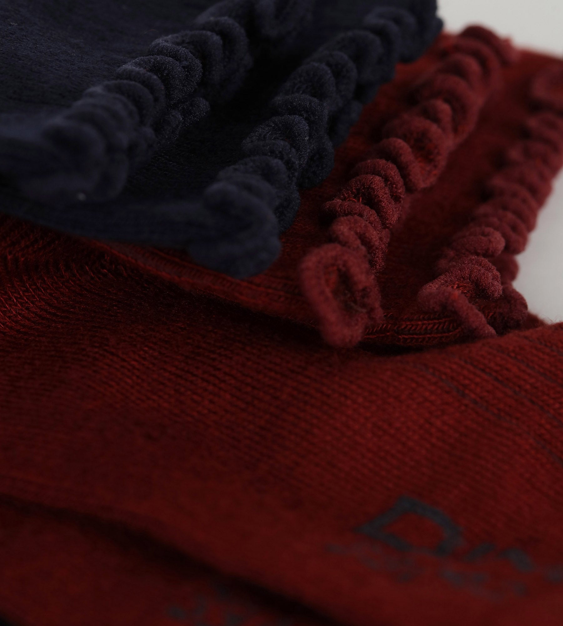 dim-modal-lot-de-2-paires-chaussettes-femme-volants-bleu-bordeaux image 4