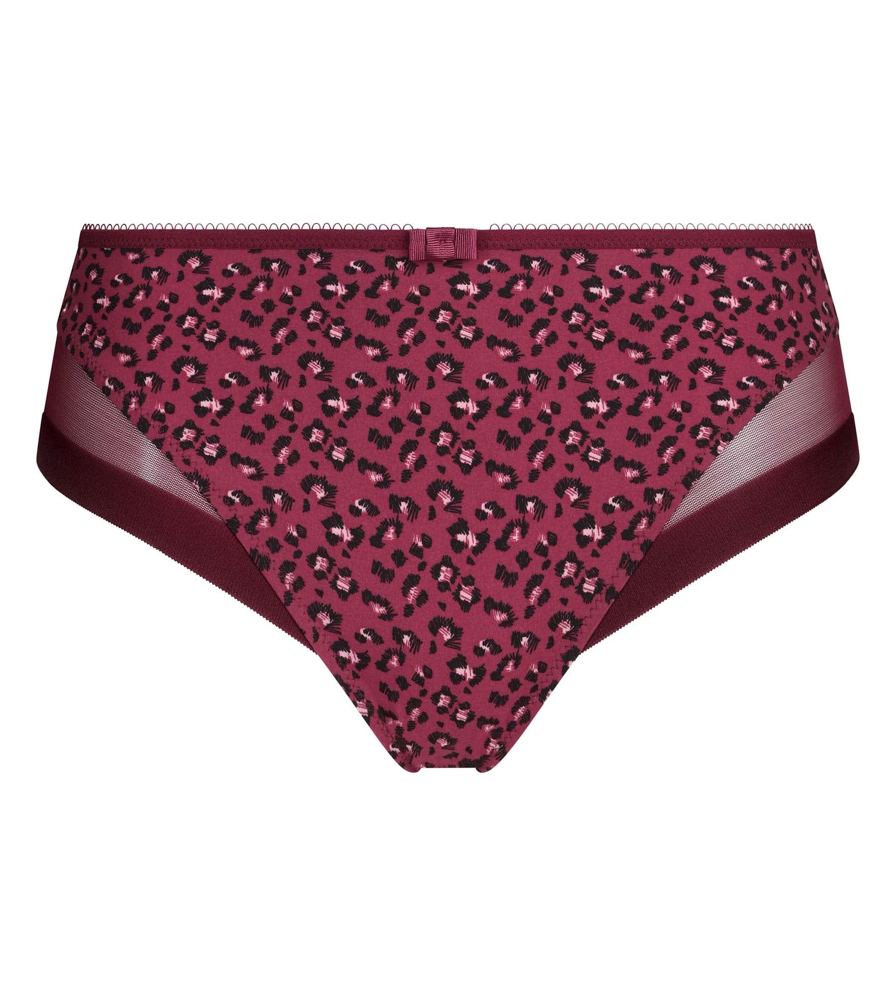 dim-generous-culotte-microfibre-et-tulle-rouge-marron image 5