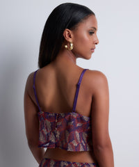 aubade-life-celebration-top-fines-bretelles-vivid-purple-caraco-cropped image 8