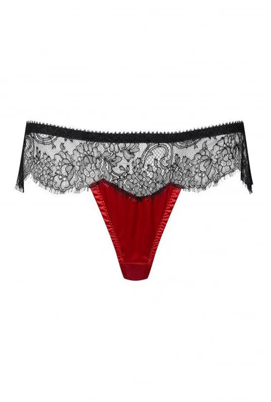 cadolle-ania-string-satin-rouge image 1