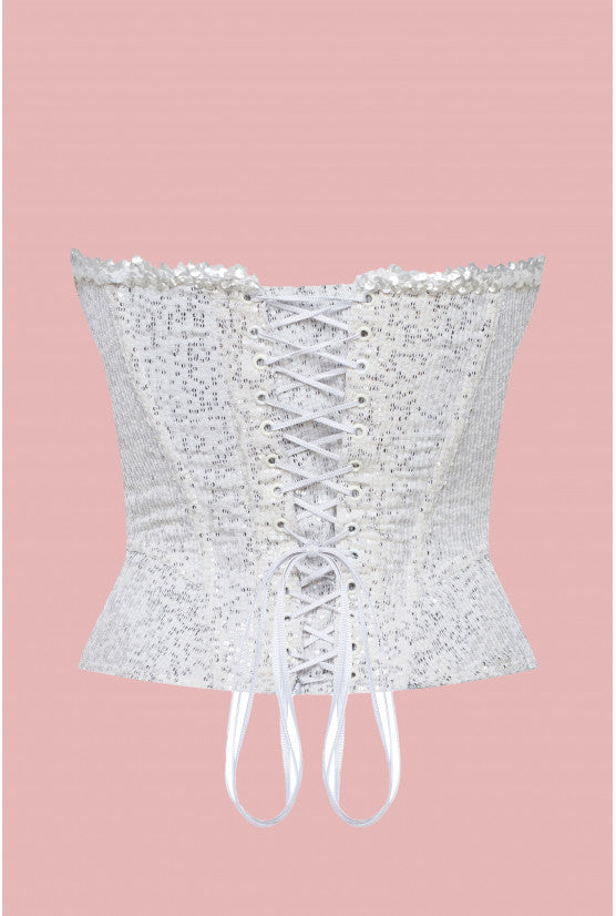 cadolle-corset-malia-keiko-la-age-sequins-blancs image 2