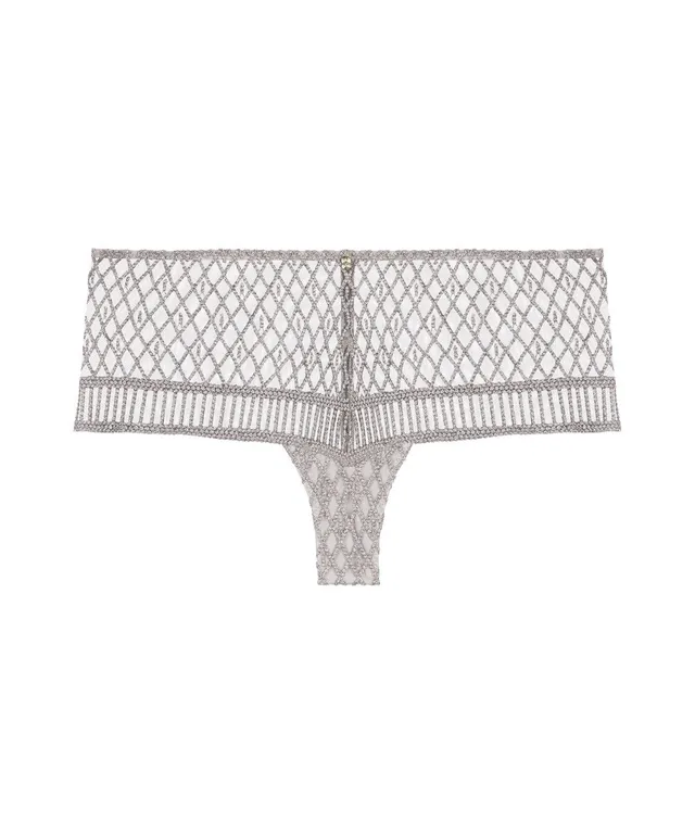 aubade-stardust-dream-cheeky-brief-cosmos-silver-culotte-taille-haute-brod-e-tra image 1