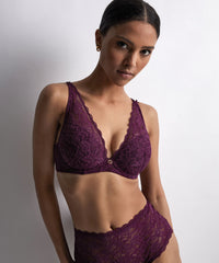 aubade-rosessence-soutien-gorge-plungeant-push-up-berry image 3