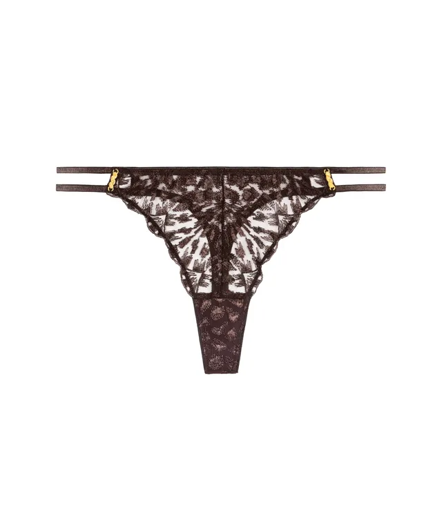 aubade-crazy-in-love-tanga-satin-brown image 1