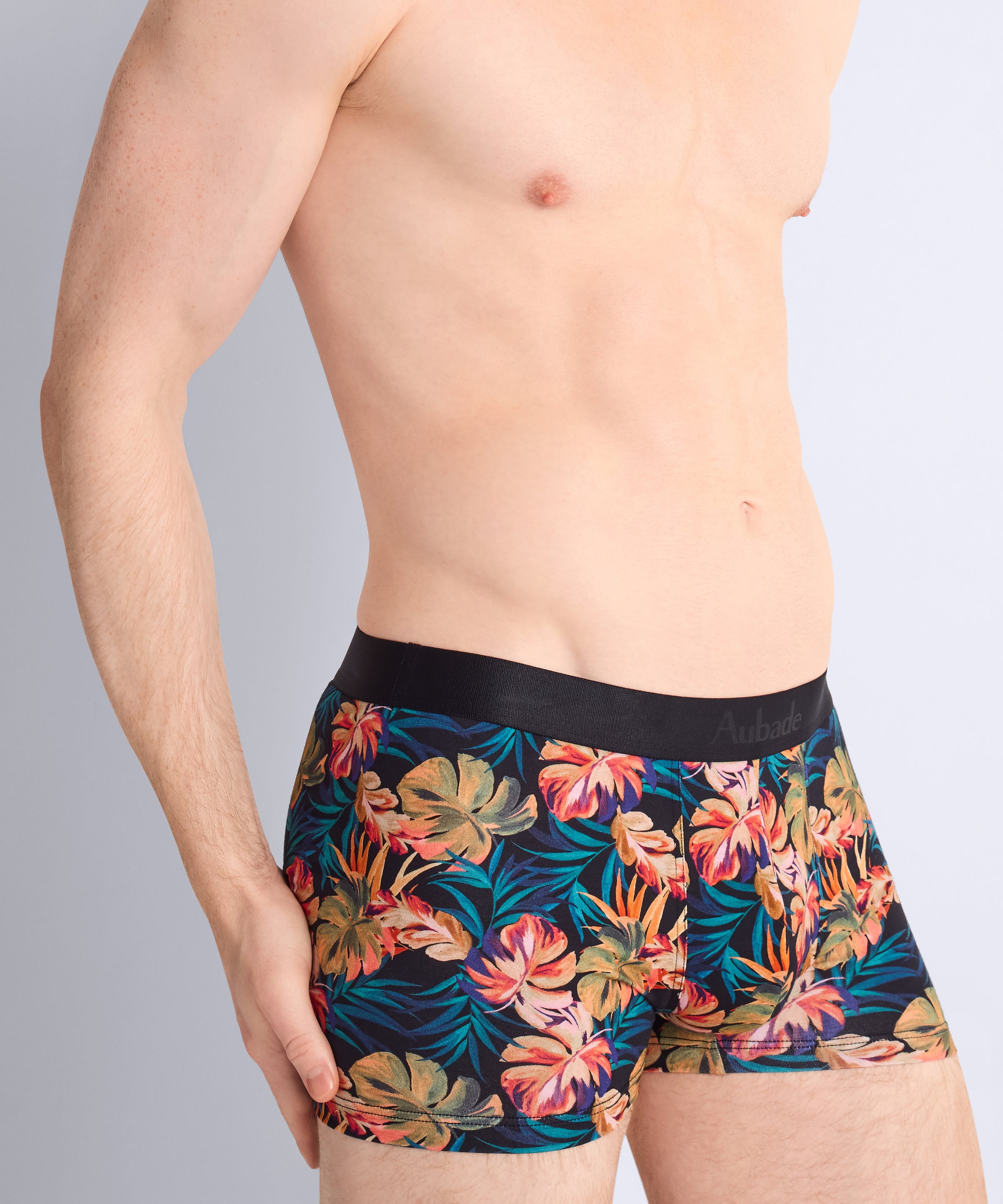 aubade-homme-boxer-paradise-flower-noir image 3