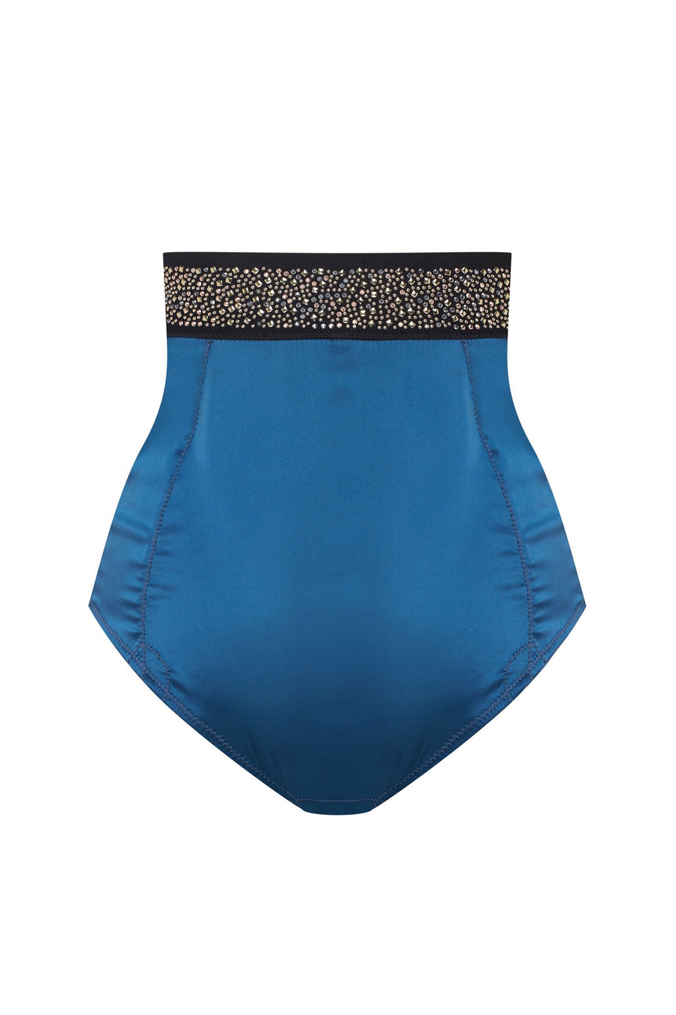 cadolle-gina-culotte-taille-haute-satin-et-strass image 2