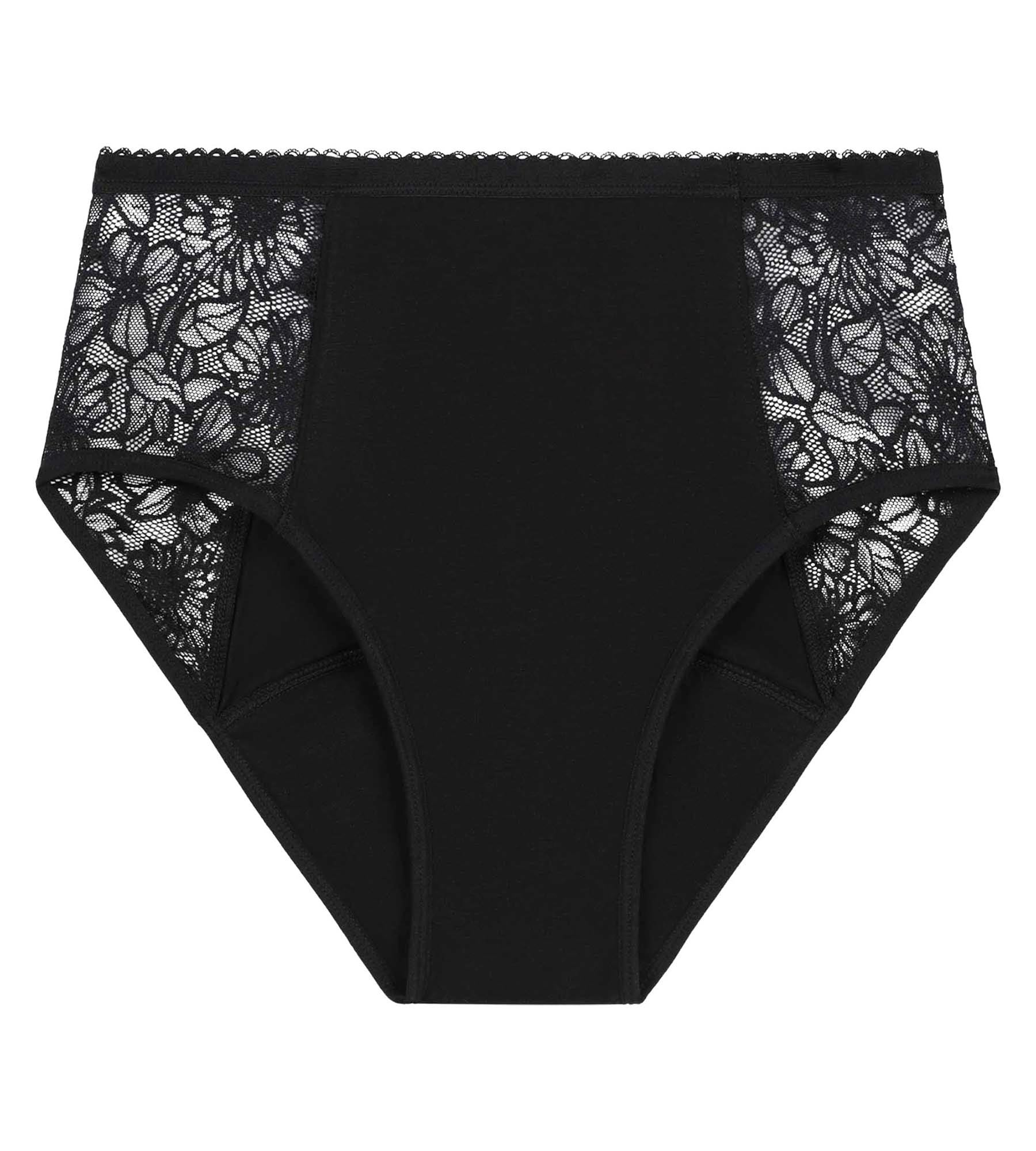 dim-protect-culotte-menstruelle-taille-haute-noire-fleurs-flux-tr-s-abondant image 5