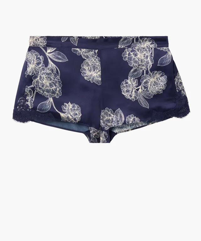 aubade-toi-mon-amour-shorty-bleu-night-culotte-en-soie-et-dentelle image 1