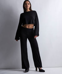 aubade-night-crush-pullover-crop-noir-viscose-cachemire image 2