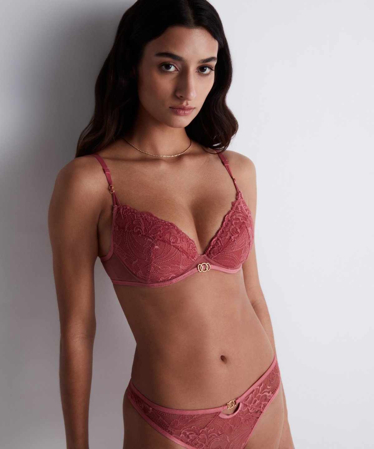 aubade-feeling-myself-soutien-gorge-push-up-plunge-rosewood image 3