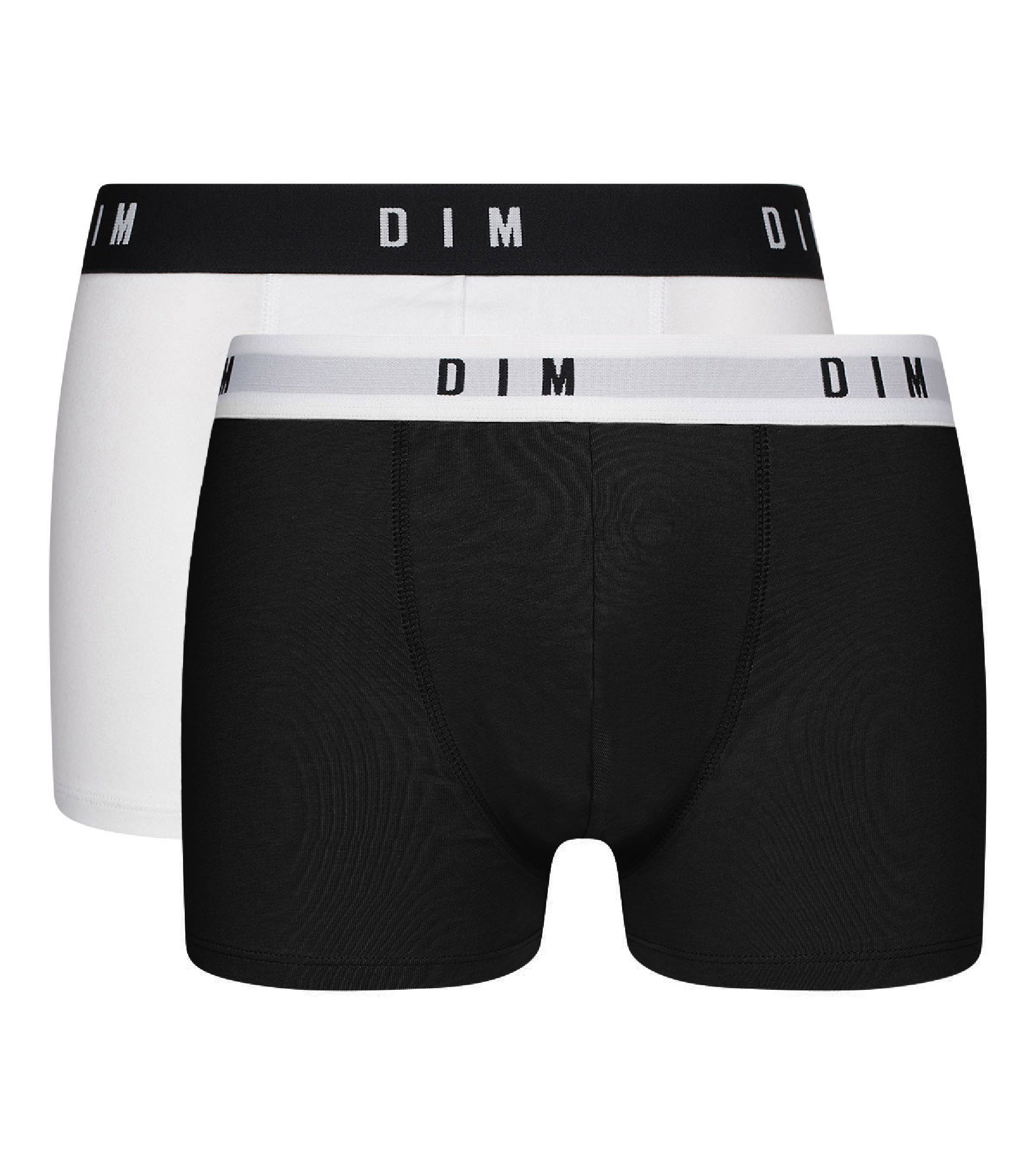 dim-originals-lot-de-2-boxers-homme-coton-stretch-noir-blanc-ceinture-r-tro image 3