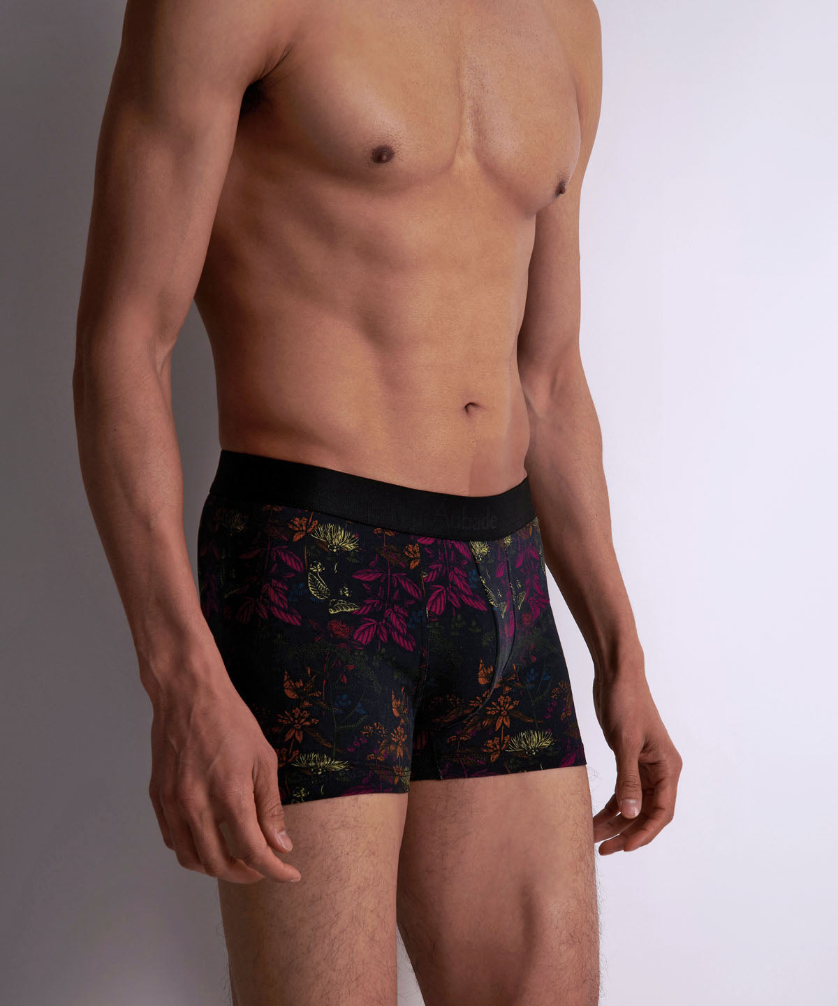aubade-homme-boxer-fleurs-magiques-noir-2 image 3