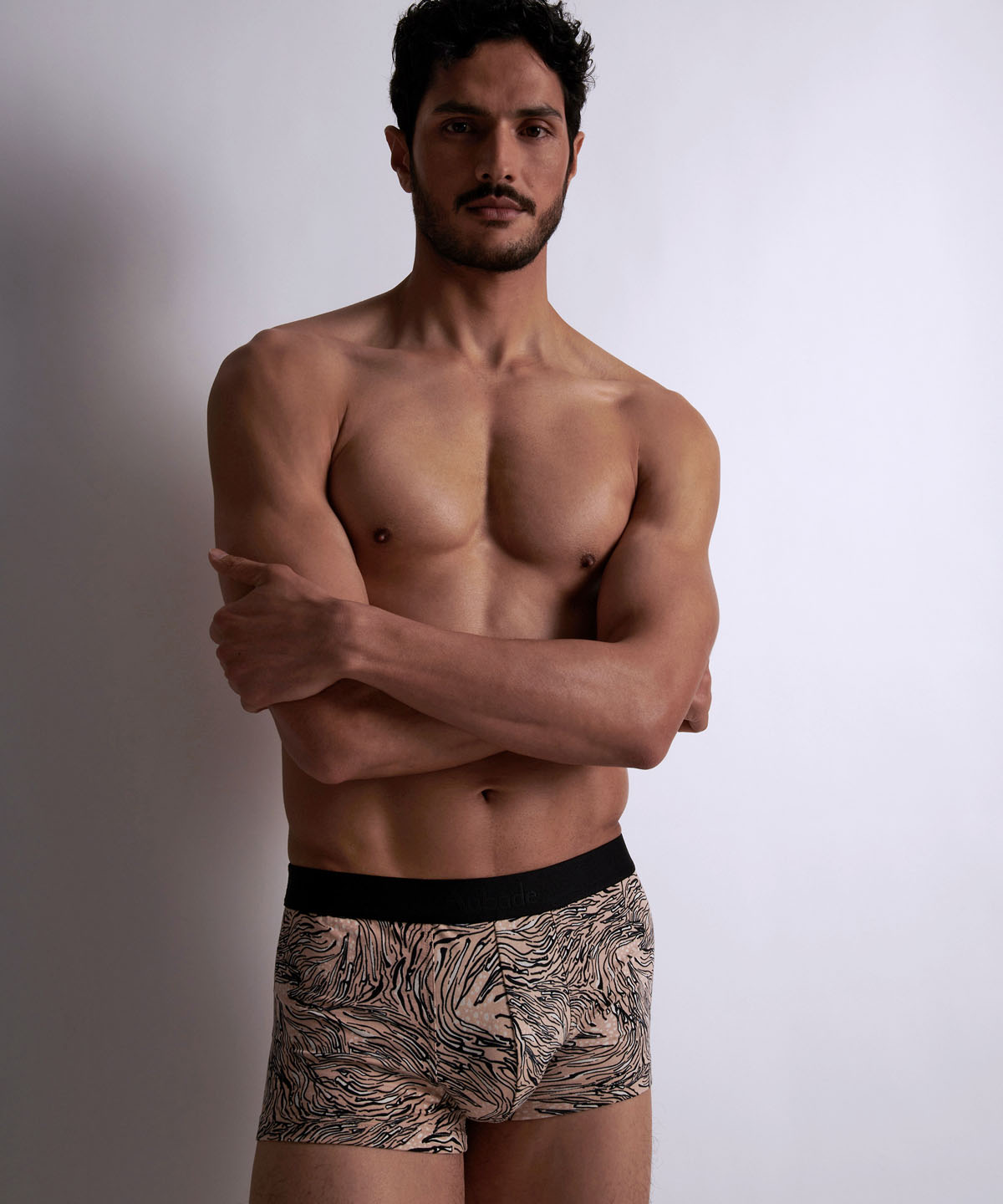 aubade-homme-boxer-trunk-f-line-coton-modal image 2
