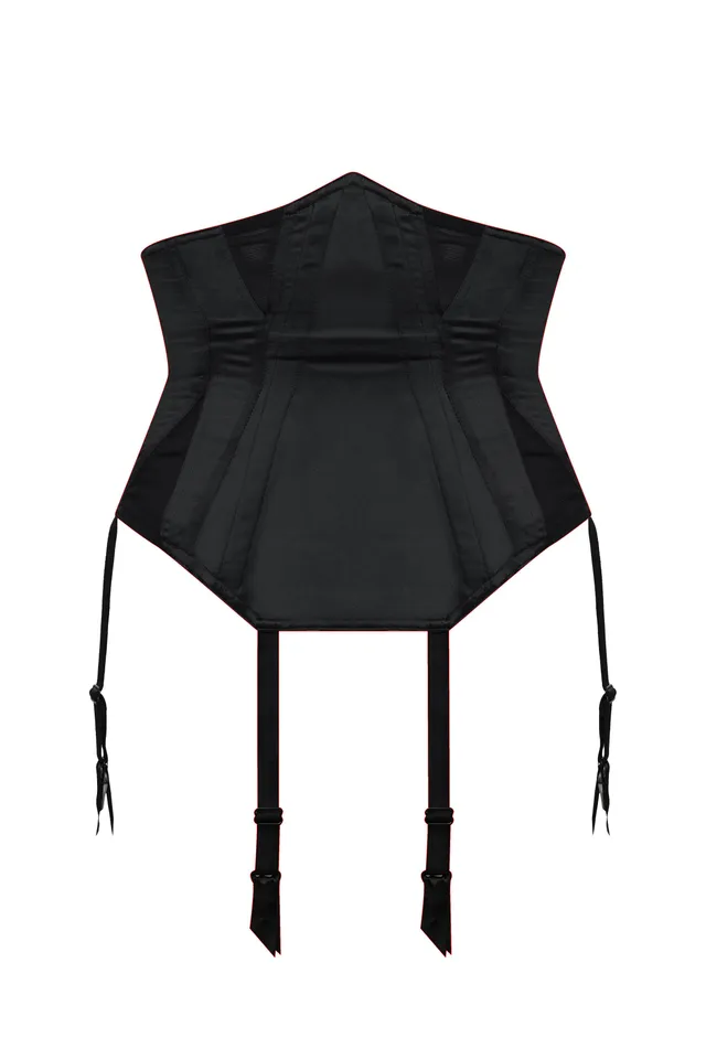 cadolle-crazy-horse-serre-taille-noir-satin image 1